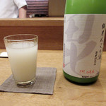 白 - 純米にごり酒 びしゃもん 半合(2018.5月下旬)