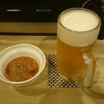 浜焼きゆうちゃん - お通し（ところてん）