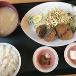 Kouraku - 甲州和牛100％メンチカツ定食880円