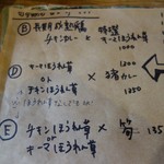 森林食堂 - 組み合わせ表。