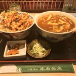 味奈登庵 - カレー南蛮そば＋かき揚げ天丼！