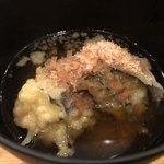 あじわいや げん - 茄子と鯛の挟み揚げ出し　半分で