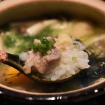 香炉 - 日向鶏の月見雑炊