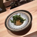 鮨 つぼみ - 小柱　生姜醤油