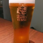炭火焼肉 ふちおか - 生ビール エビスビール 650円