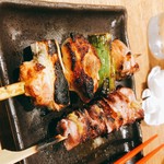 炭火串焼 とりみや - ねぎま、親鳥もも