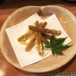 魚菜屋 常峰 - 旨い！煮牛蒡の天ぷら