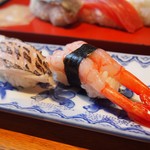 寿し処 昇利 - 追加の甘エビと太刀魚の握り