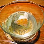 Shunsai Amanoi - 酢の物（もずくと順才の煮凝り生姜酢）