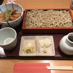 手打ち蕎麦 更科 よしき - もり蕎麦と小海老天丼