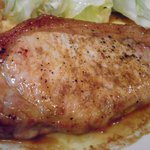 グリルにんじん - もち豚ステーキ、結構でかく・・・