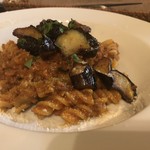 Brasserie24℃ - 揚げ茄子と挽肉のショートパスタ