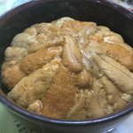 きくよ食堂 - すこし色の濃いウニもあるのでそれがバフンなのかなぁ？でも私はさっぱりとしたムラサキウニも好きです