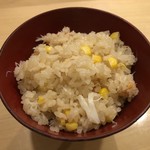 旬菜 おぐら家 - コーンとカニの炊き込みご飯