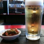 Yakiniku horumon kanda shouten - 神田商店・生ビールとキムチ