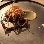 Cinq Sens - フレッシュフォアグラと新ごぼうのムース、フリット添え