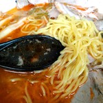 元祖一条流 がんこ総本家 - いつもはつるプリパツ。今日は茹で時間が比較的長かったようで、パツパツ感まではなし。