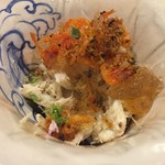 鮨 心白 - 凶暴な堂満蟹も調理されてしまえば上品な酒肴に変身です　汽水域に生息していますが濃厚で毛蟹より美味しいかも