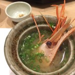 鮨 心白 - ボタン海老はアタマの味噌まで残さずいただきました