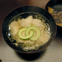 銀座 奥田 - ハモとジュンサイの煮麺
