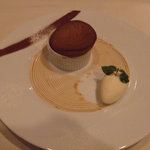 ノーワンズ レシピ - 黒糖とマロンのスフレ　清水牧場のミルクのグラスと共に