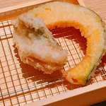 天麩羅 すえ廣 - かぼちゃと鯖