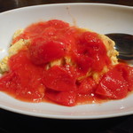 ロウホウトイ - シラス卵和え、フレッシュトマト乗せ