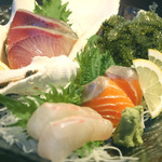 Assortment of 3 types of sashimi