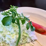 とんかつとハンバーグ はらから亭 - キャベツのお代わりも持ってきてくれます！