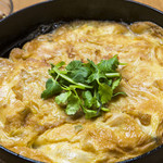 Fluffy cilantro and cheese omelet