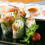 Soft shell crab spring rolls (with chef's special 4 kinds of sauce)