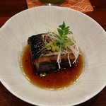 鳥田中 - お通し　鰊と茄子　旬の生山椒で・・