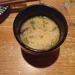 餃子番長炎のもつ家 案山子 - お通し（茶碗蒸し）