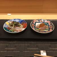 鮨 玉かがり 天ぷら 玉衣 - 右は、のどぐろの炙り。左は、忘れました。