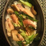 レストラン バカール - 本日の『意気ごみ』鉄鍋炊きあげご飯☆鶏さんバージョン