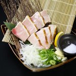 ぶりの荒火焼き ~シチリア海塩と藻塩ポン酢を添えて~