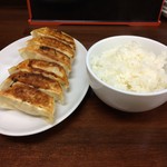 ラーメン神山 - H.30.4.30.昼 終日セットメニューＣ(餃子一人前・ご飯) +300円税込