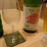 割烹にし田 - ビールをチェイサーに…冷酒なのだ( ,,ÒωÓ,, )