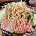 ホルモン ふとまる - 以前テレビで、このお店の「焼き鍋」が紹介されてました (>ω<)