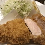 ロースカツにズーム