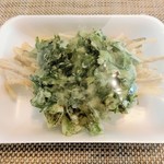 鳥富士 - 春菊かき揚げ＆ごぼうかき揚げ