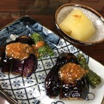 Kitashiga Kaden Sobabu - [そば部]茄子田楽,夕顔煮