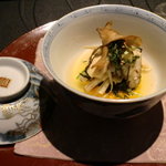 龍吟 - 松茸と生ウニの前菜。凄い取り合わせ。