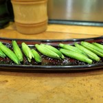 やきとり 正や - 金針菜の炭焼き