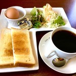 Cafe lepin - モーニングA(ブルーベリージャム)¥400(税込)
                        トーストにはバター塗ってあった(^ ^)