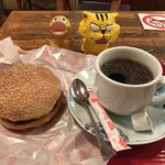 パパラギ - チーズバーガーセット320円（税込）　※モーニング価格