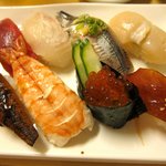 地魚握り　とっつぁん寿司 - にぎり８貫盛（９９０円）