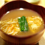 立場割烹 SSAW - 皐月の贅沢御膳 1000円 の蟹汁