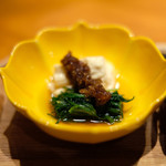 立場割烹 SSAW - 皐月の贅沢御膳 1000円 のくみ湯葉とおかひじきのサラダ