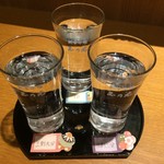 Japanizu Dainingu Hajime - 日本酒飲み比べセット・・・銘柄は日によって変わります
